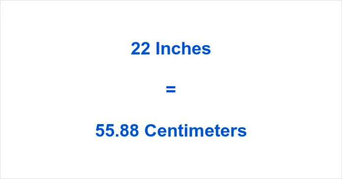 22 inches to cm?